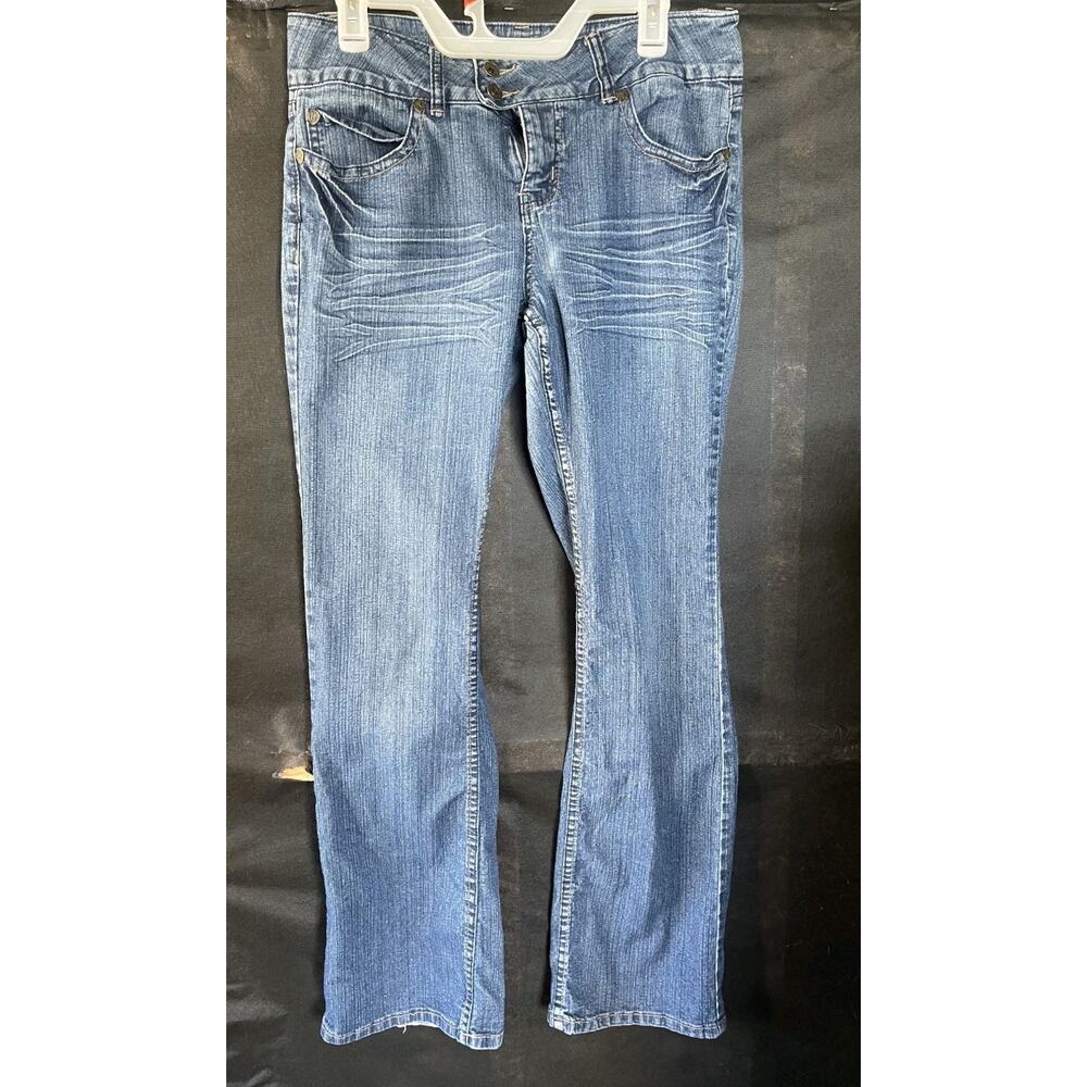 Royalty by YMI Bootcut Jeans Size 10 Medium Wash Stretch Embroidered Pockets